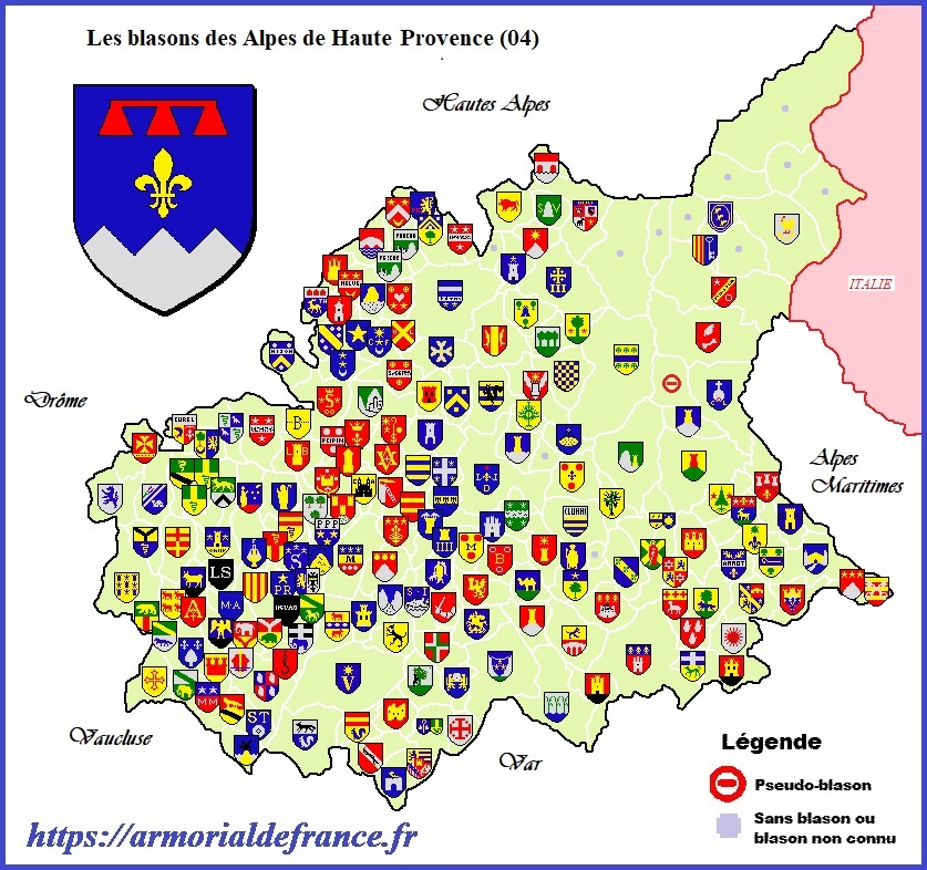 Carte des Alpes de Haute-Provence