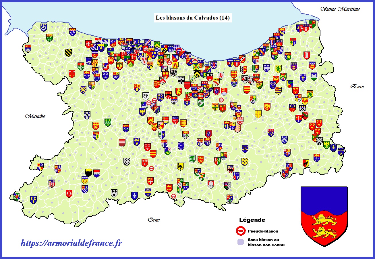 Carte du Calvados