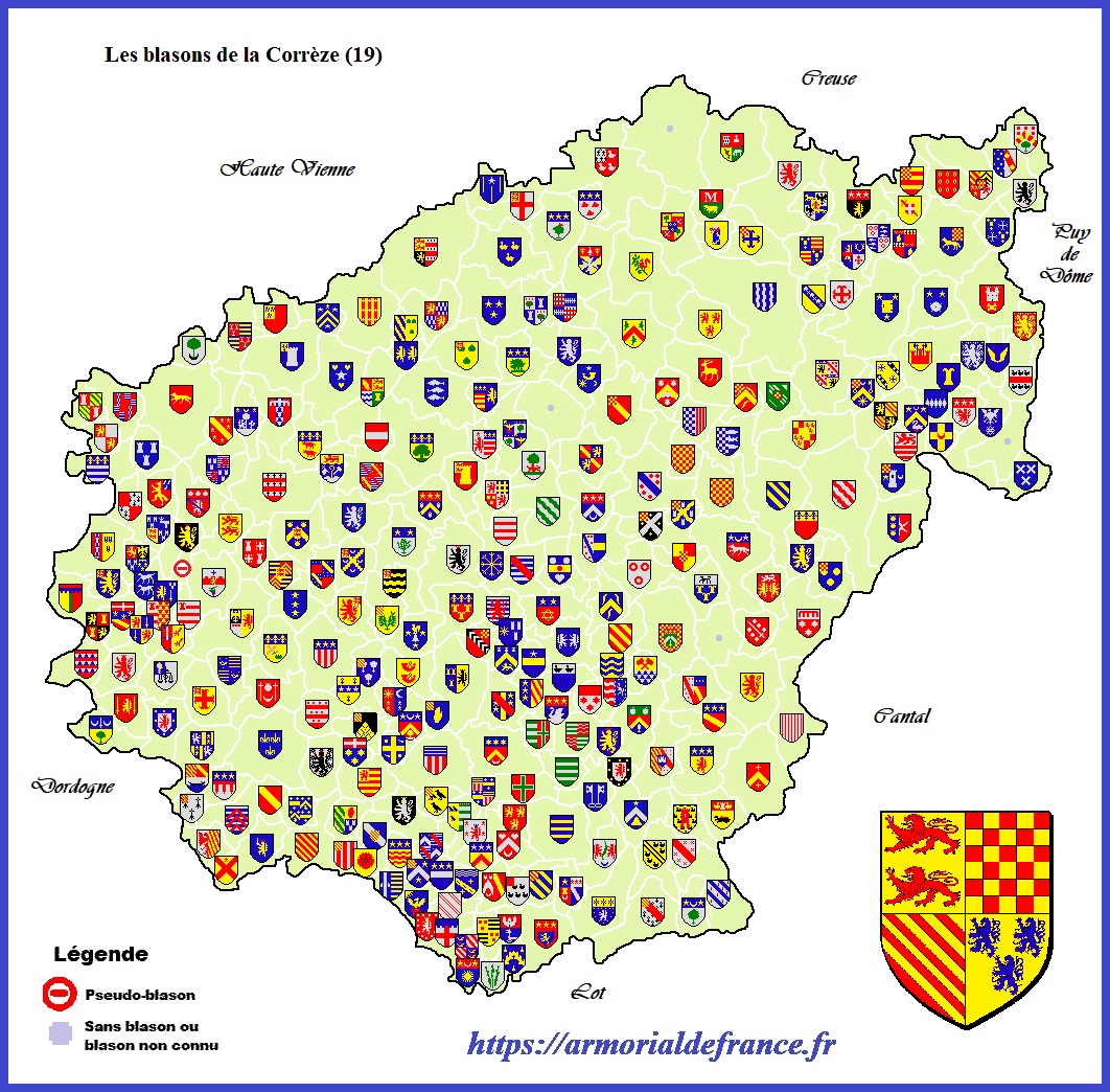 Carte de la Corrèze