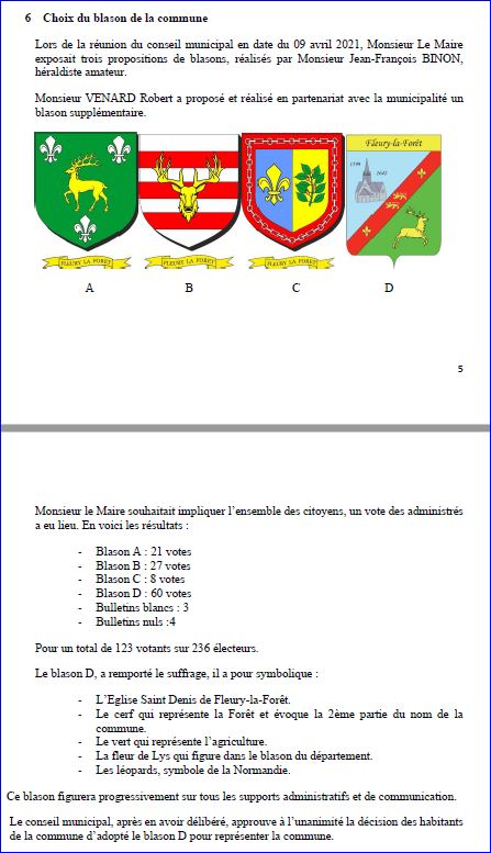 pseudo-blason de FLEURY LA FORET