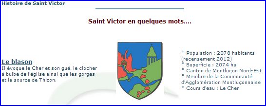 pseudo-blason de SAINT VICTOR