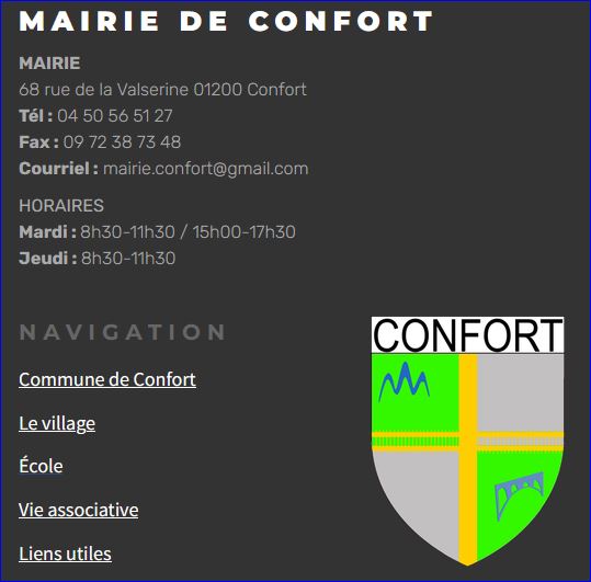 Pseudo-blason de CONFORT